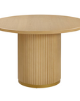 Light Oak Ribbed Dining Table