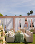 Canopy Stripe Chair - Blush