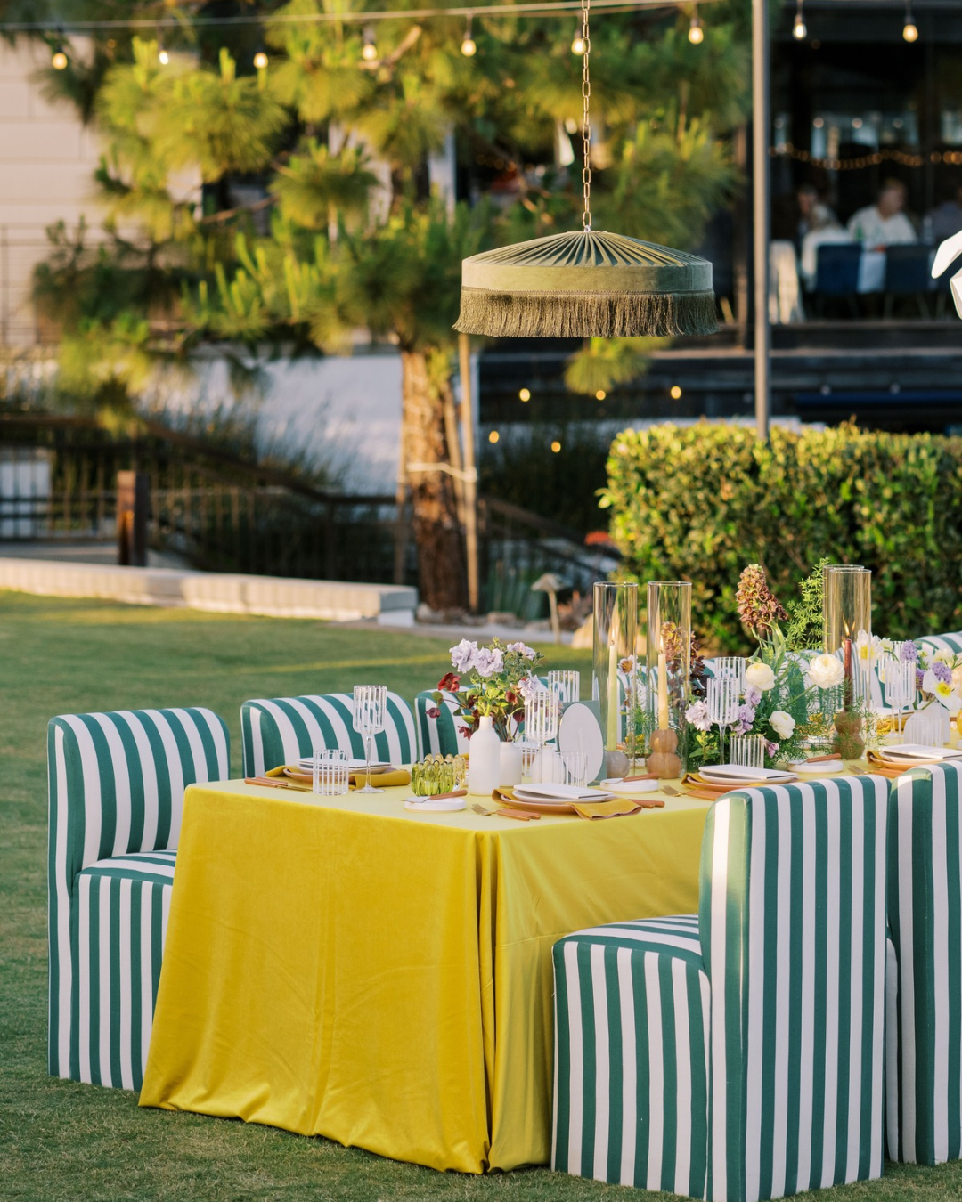 Canopy Stripe Chair for Weddings and Events | Folklore Event Rentals