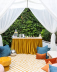 Mustard Velvet Skirted Bar
