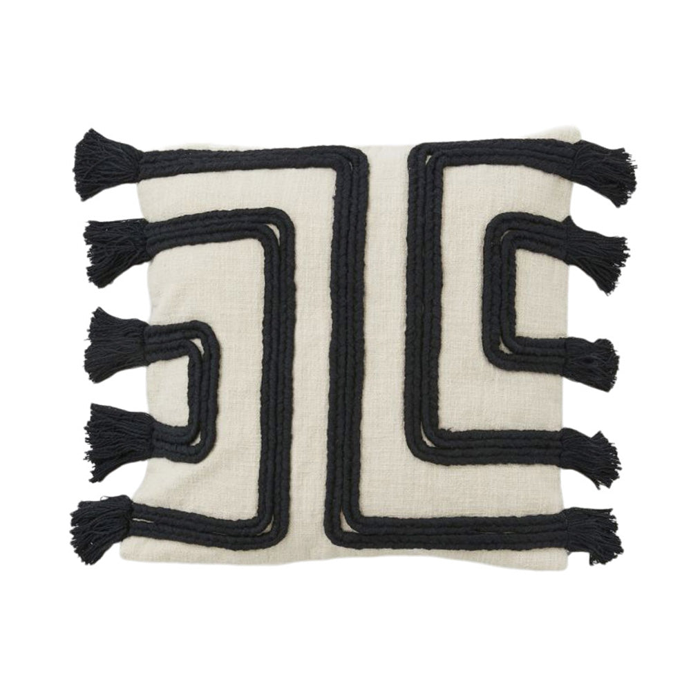 Black Mod Tassle Pillow