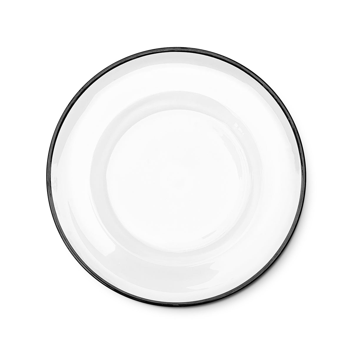 black-rim-charger-clear