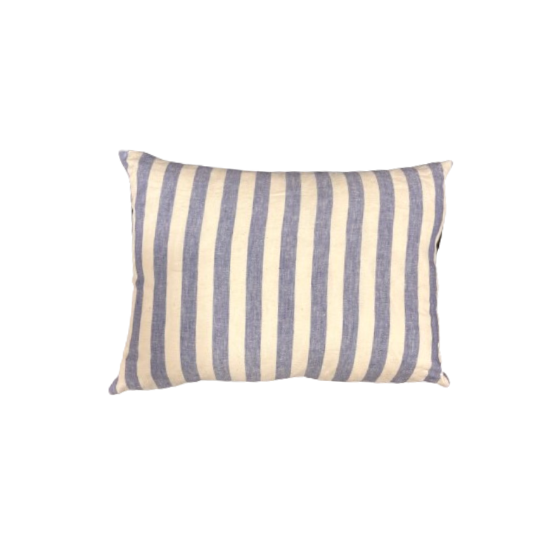 Blue Striped Lumbar Pillow