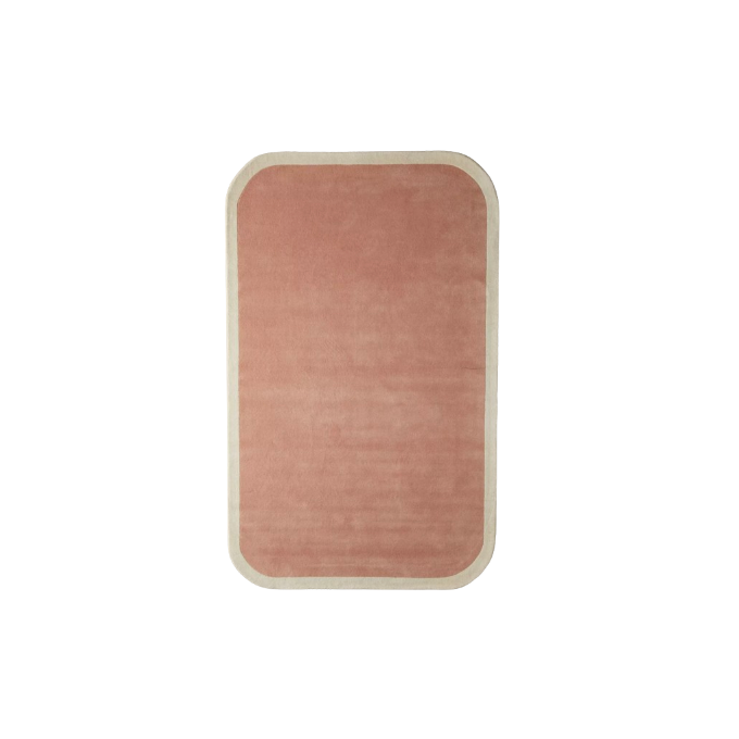 Blush and Ivory Border Rug