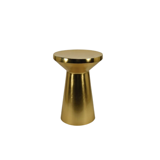 Brass Hourglass Side Table