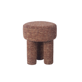 Brown Chenille Stool