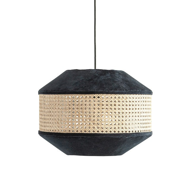 Charcoal Velvet Cane Pendant