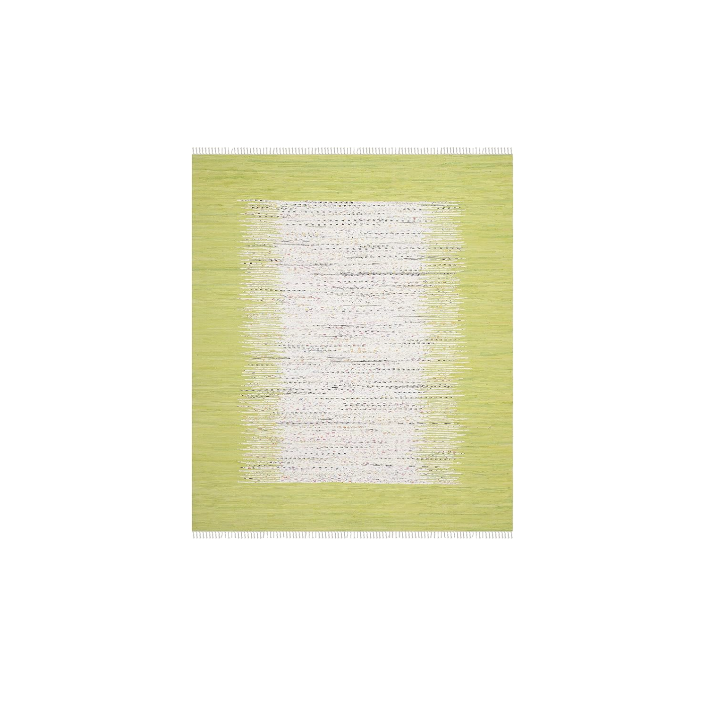Citron and Ivory Fringe Rug