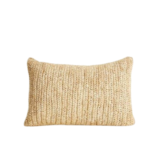 Crocheted Raffia Lumbar