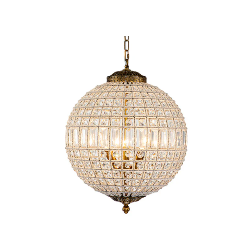 Crystal Globe Pendant - 23"