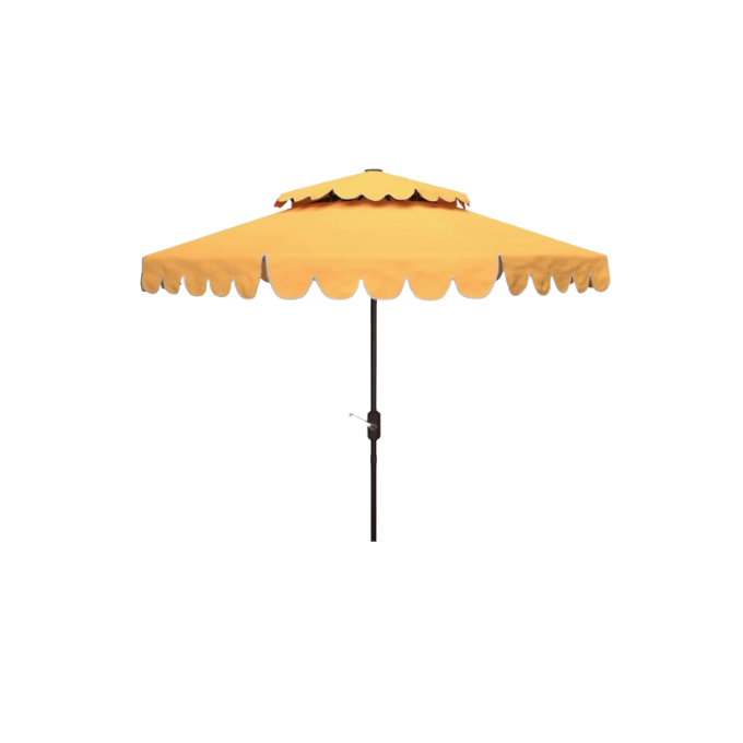 Golden Scalloped Umbrella | Outdoor Umbrella Rentals for Weddings and Events
