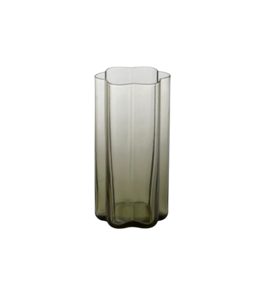 green-floret-water-glass