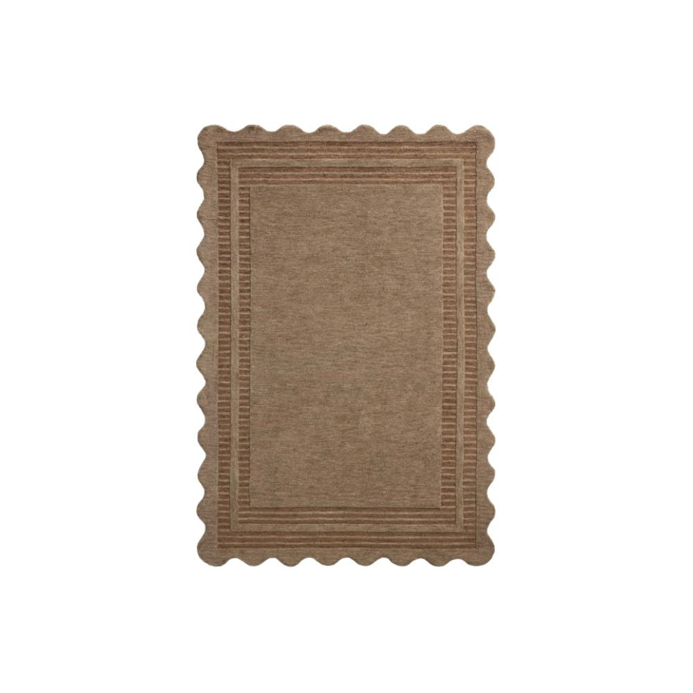 Mocha Scallop Rug - Medium