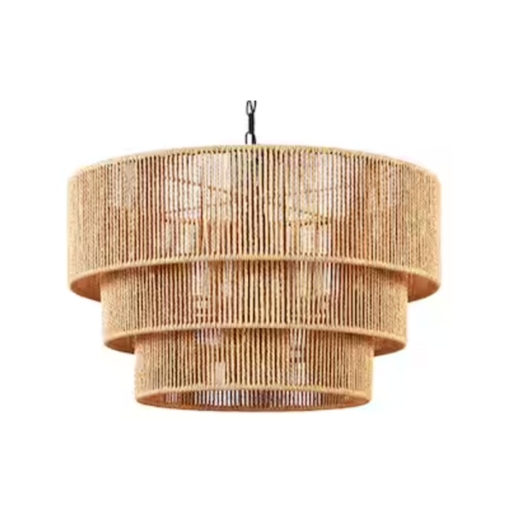 Natural Braided Three Tier Pendant