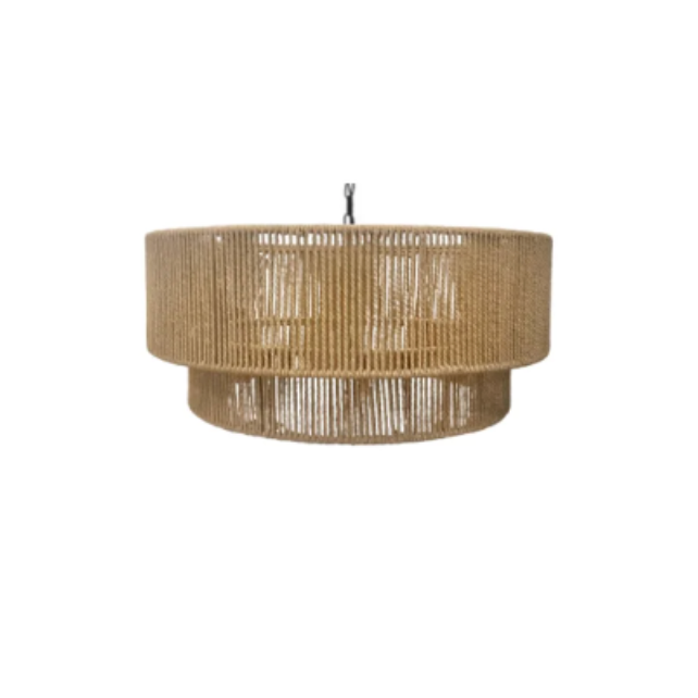 Natural Braided Two Tier Pendant