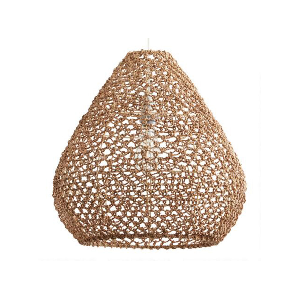 Natural Woven Teardrop Pendant 