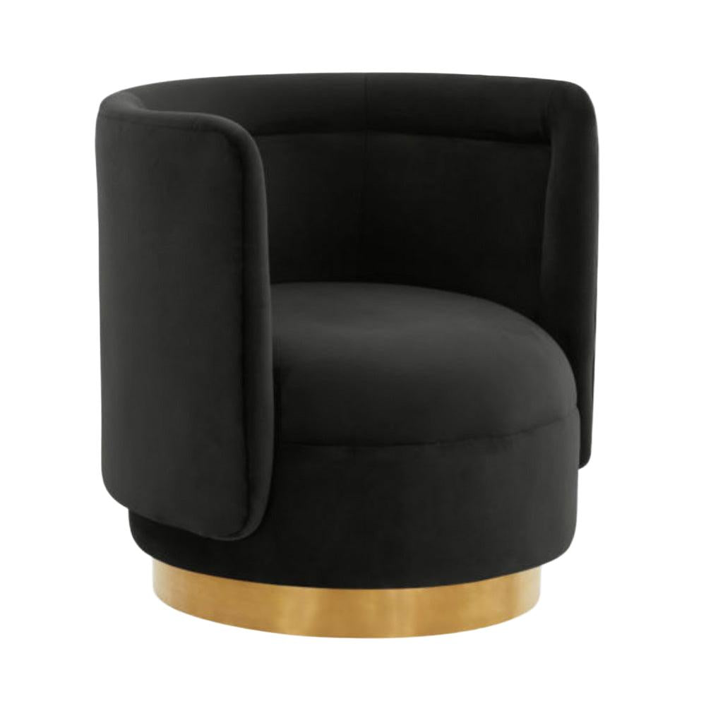 Remy Black Velvet Chair