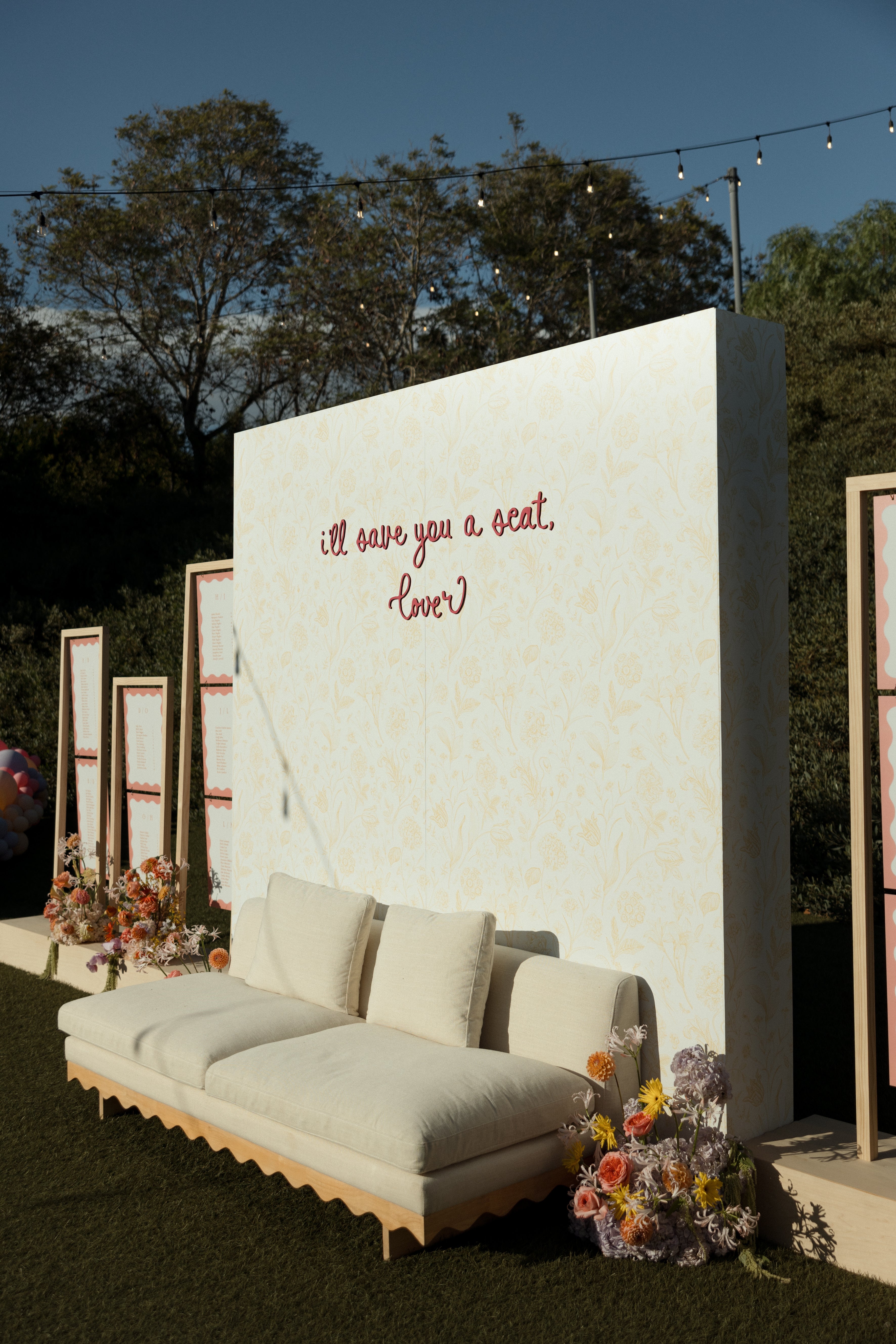 Sophie Scalloped Sofa | Sofa and Settee Rentals | Stylish Lounge