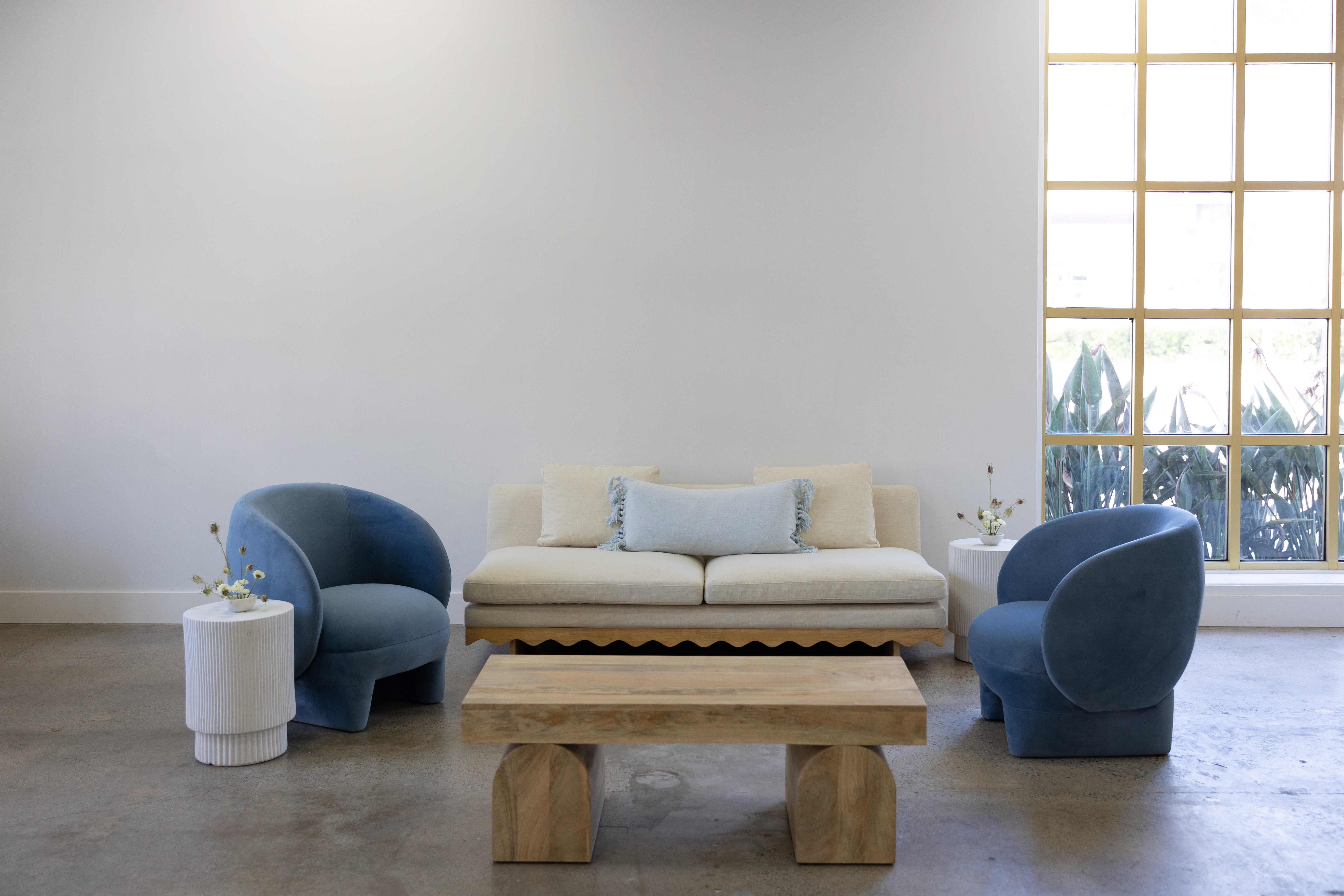 Sophie Scalloped Sofa | Sofa and Settee Rentals | Stylish Lounge
