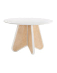 White and Woven Table