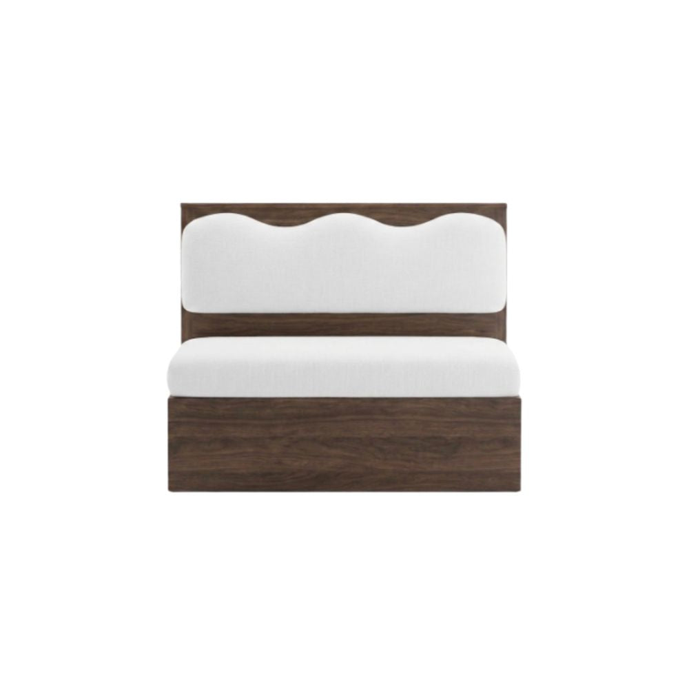 Emma Scalloped Banquette - Walnut