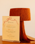 Rust Tassel Lamp