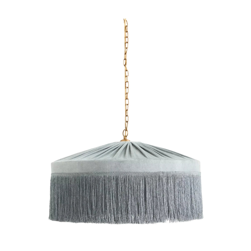 Stella Fringe Pendant - Blue