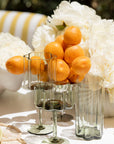 Green Floret Wine Glass